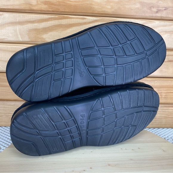 Propet Villager Diabetic Pebbled Leather Black Oxford Shoes M4070 Men's 10 X(3E) - Picture 3 of 12